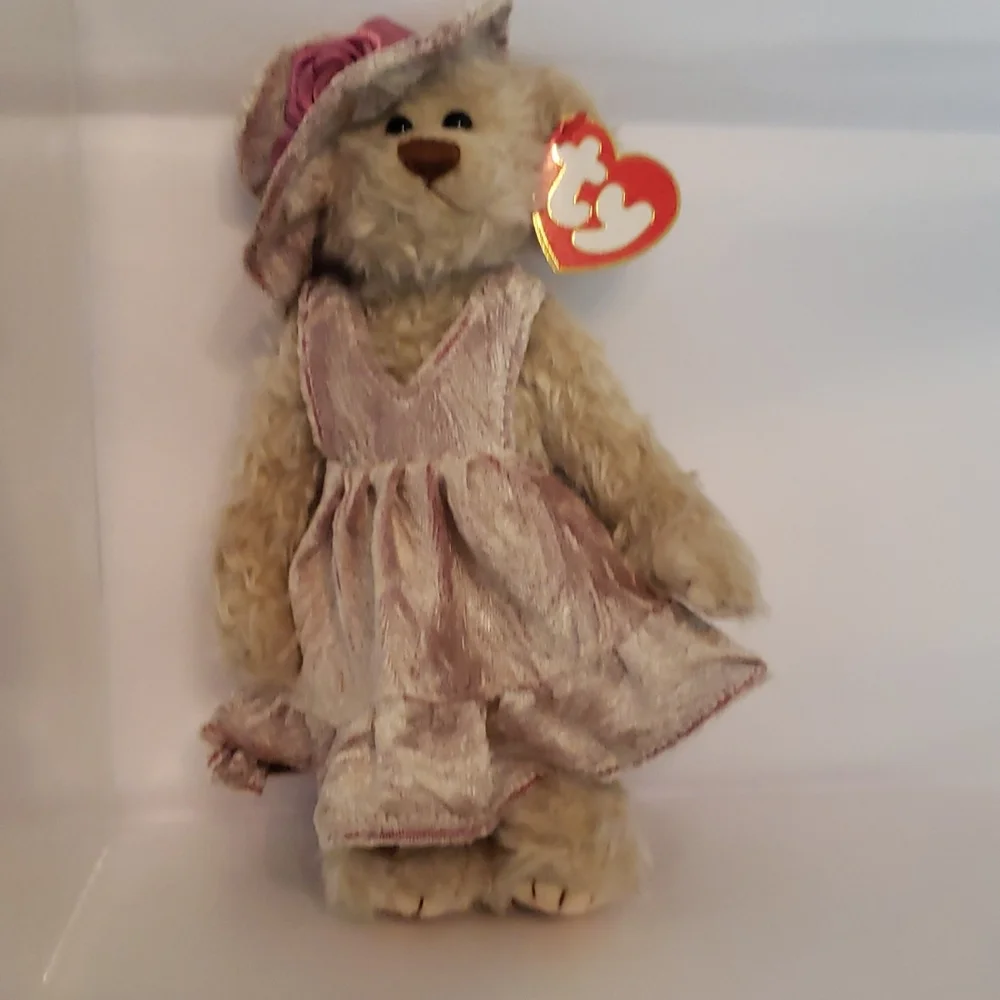 🔥2 / $20🔥GIRLY GIRL BEAR "DARLENE" WITH DISPLAY CASE - Picture 3 of 5